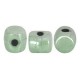 Les perles par Puca® Minos kralen Opaque light green ceramic look 03000/14457